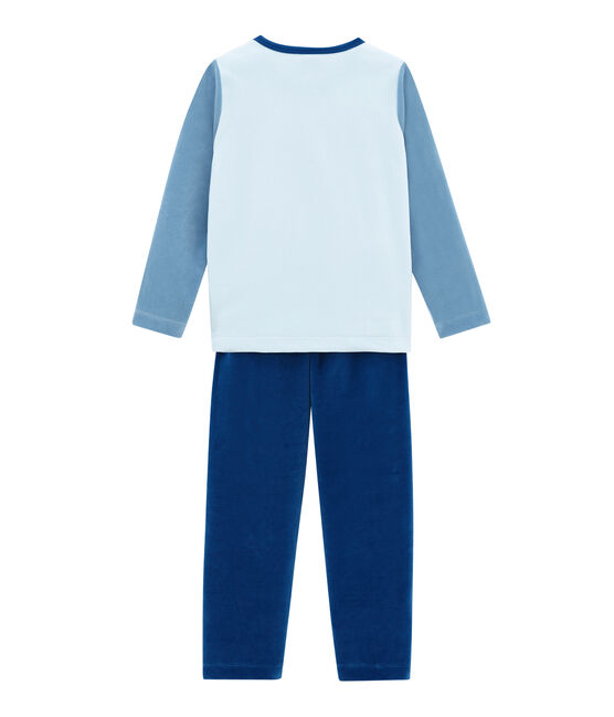 Pyjama petit garçon bleu LIMOGES/blanc MULTICO