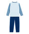 Pyjama petit garçon bleu LIMOGES/blanc MULTICO