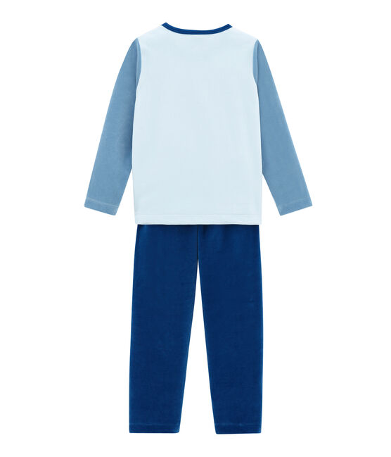 Pyjama petit garçon bleu LIMOGES/blanc MULTICO