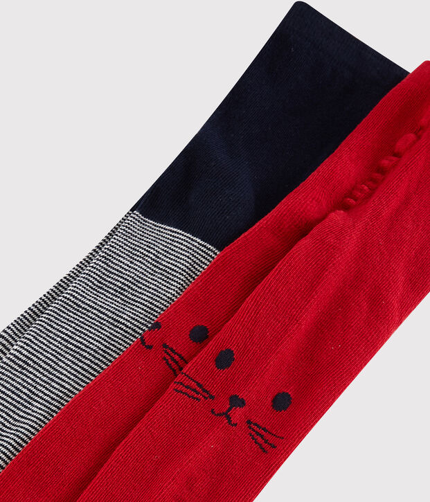 Lot de 2 paires de collants b&eacute;b&eacute; multicouleur