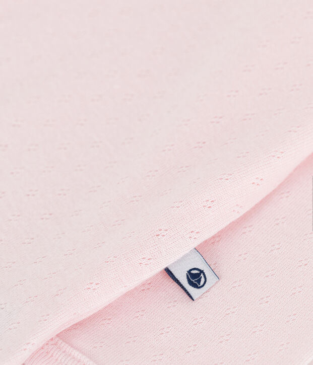 Pyjama b&eacute;b&eacute; en coton sans pieds avec col claudine rose