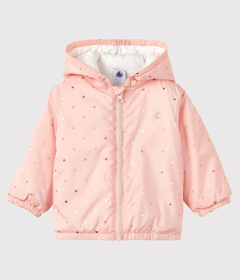 Blouson doubl&eacute; polaire b&eacute;b&eacute; mixte rose MINOIS/jaune OR
