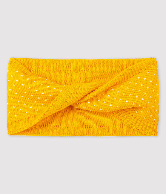 Snood bébé avec jacquard jaune HONEY/blanc MARSHMALLOW