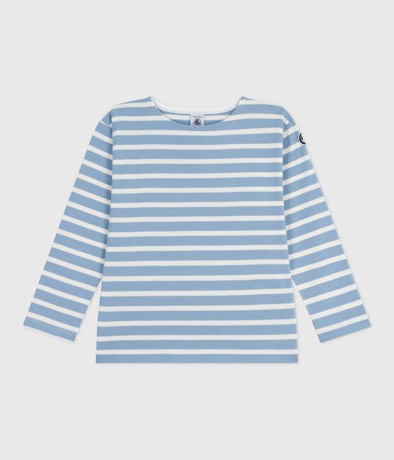 Marinière enfant en coton bleu ADRIATIC/ MILK