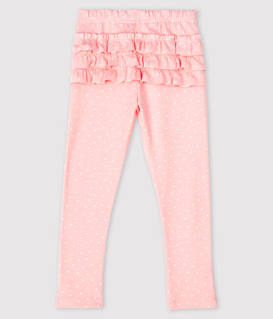 Legging imprimé bébé fille rose MINOIS/blanc MARSHMALLOW