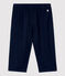 Pantalon en gaze de coton bio bébé bleu SMOKING