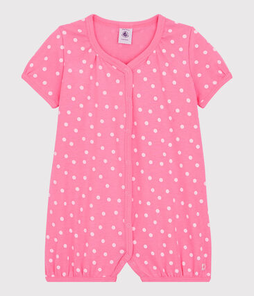 PETIT BATEAU - Combicourt bébé à pois en coton
