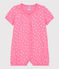Combicourt bébé à pois en coton rose PETAL/blanc ECUME