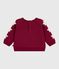 Sweatshirt bébé en coton doux et chaud motif étoiles AMARANTE
