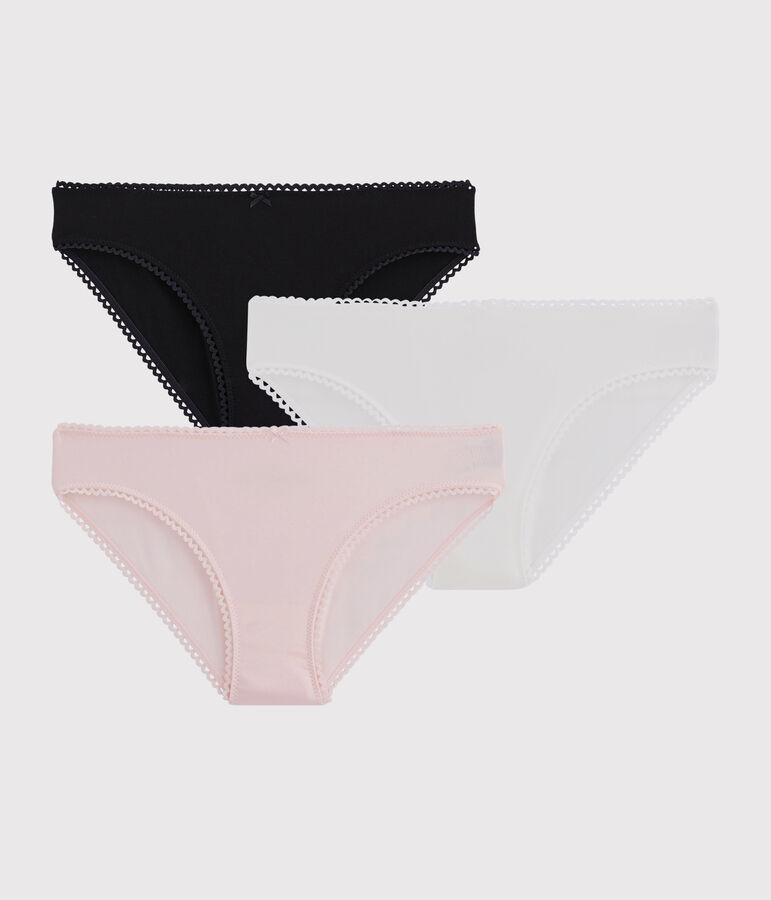 Lot 3 culottes en coton stretch Femme variante 1