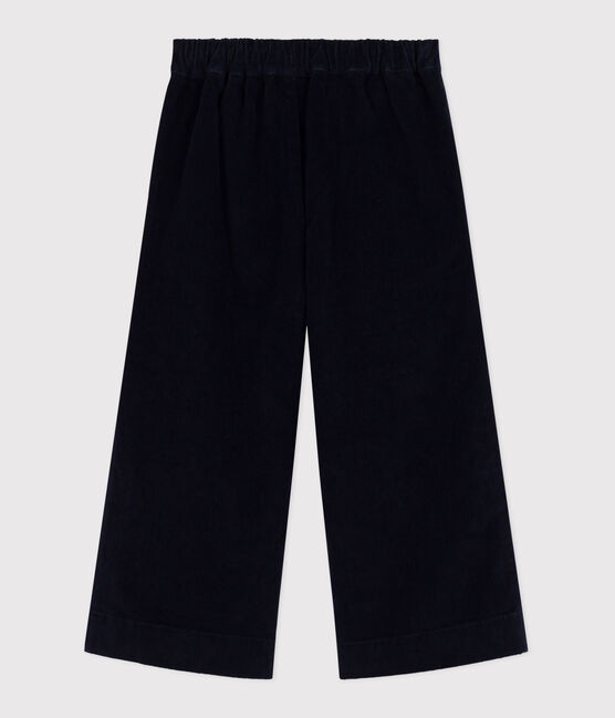 Pantalon enfant en velours uni bleu SMOKING