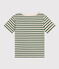 Tee-shirt rayé en jersey léger enfant garçon vert CROCO/ AVALANCHE