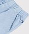Bermuda short enfant en coton uni bleu
