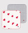 LOT DE 2 MOUCHOIRS BÉBÉ EN GAZE DE COTON variante 1