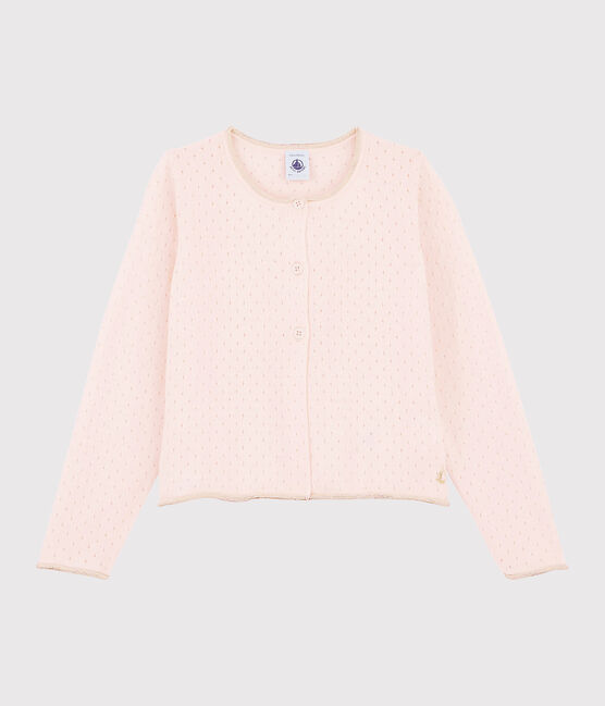 Cardigan enfant fille rose FLEUR