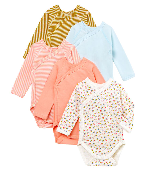 Lot de 5 bodies naissance b&eacute;b&eacute; fille multicouleur