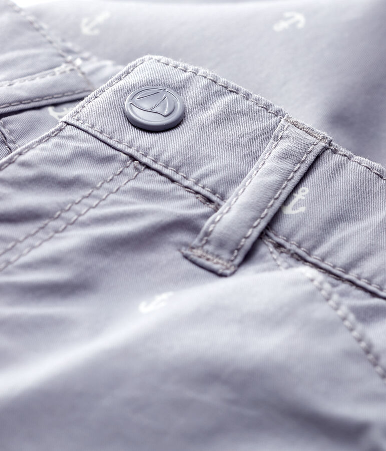 Pantalon en twill en brod&eacute; b&eacute;b&eacute; gar&ccedil;on gris CONCRETE