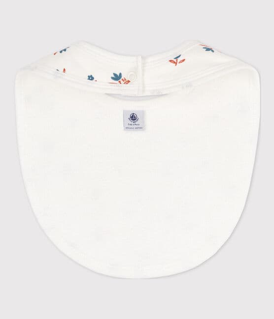 Bavoir imprimé bébé en coton blanc MARSHMALLOW/blanc MULTICO