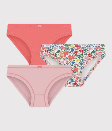 Lot de culottes enfant en coton à fleurs
