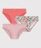 Lot de culottes enfant en coton &agrave; fleurs multicouleur