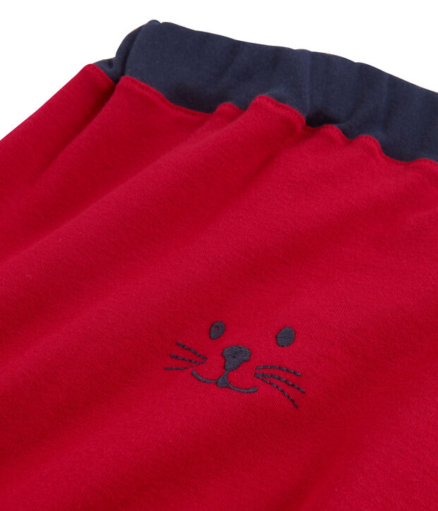 Pantalon b&eacute;b&eacute; gar&ccedil;on en maille rouge