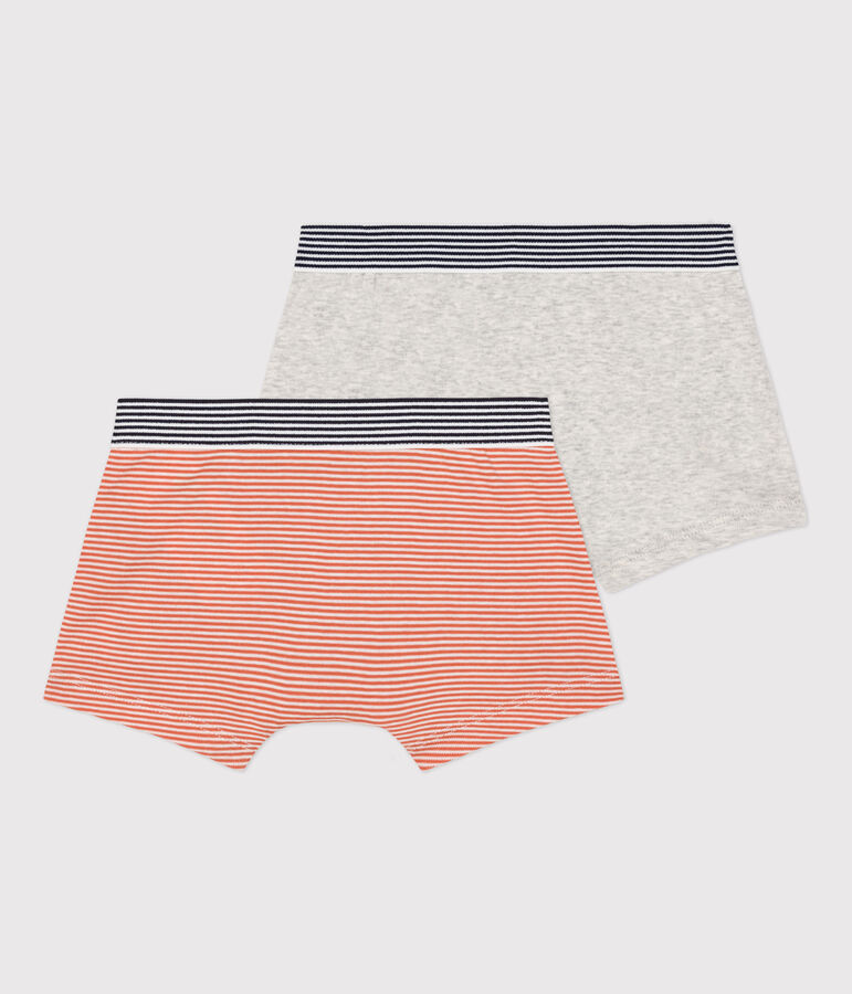 Lot de 2 boxers petit gar&ccedil;on en coton multicouleur