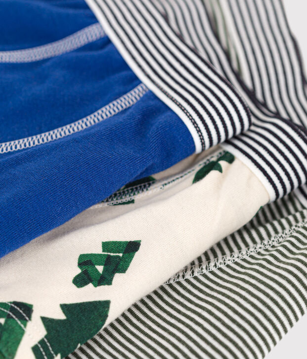 Lot de 3 boxers chalet en coton petit gar&ccedil;on multicouleur