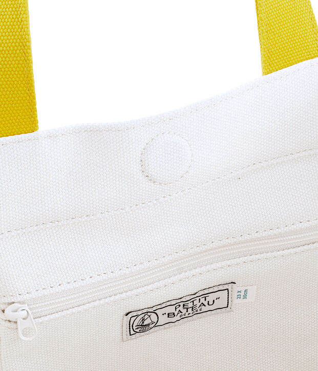 Cabas blanc/jaune