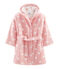 Peignoir petite fille en éponge rose CHARME/blanc MARSHMALLOW