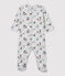 Dors-bien bébé Paris molleton en coton biologique gris BELUGA/blanc MULTICO