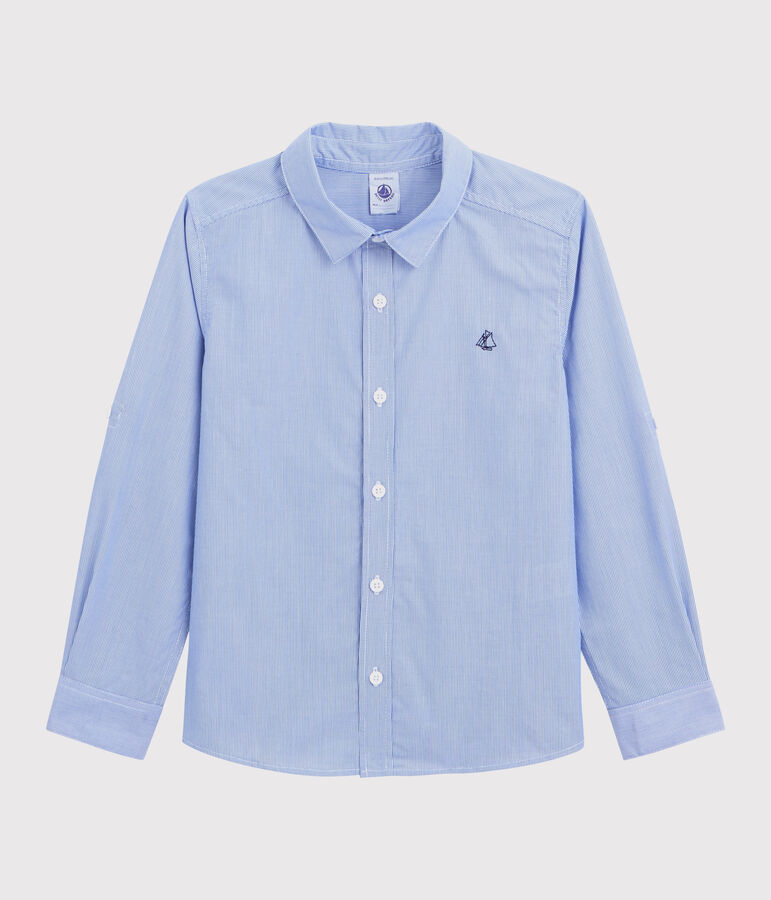Chemise &agrave; rayures enfant gar&ccedil;on bleu/blanc