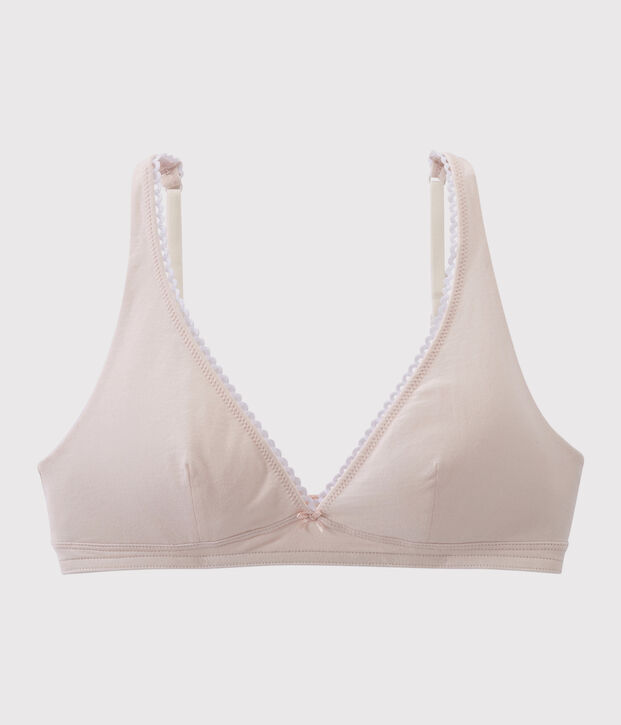 Soutien-gorge en coton stretch Femme rose clair