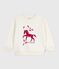 Sweatshirt enfant en coton imprimé écru MILK