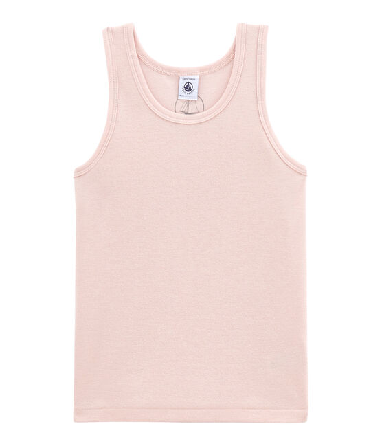 Débardeur petite fille en laine et coton rose JOLI