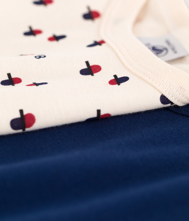 Lot de 2 tee-shirts manches courtes enfant fill / gar&ccedil;on en coton multicouleur