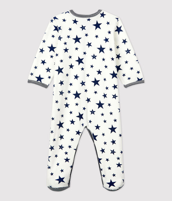 Dors-bien bébé étoiles bleues en velours blanc MARSHMALLOW/bleu MEDIEVAL