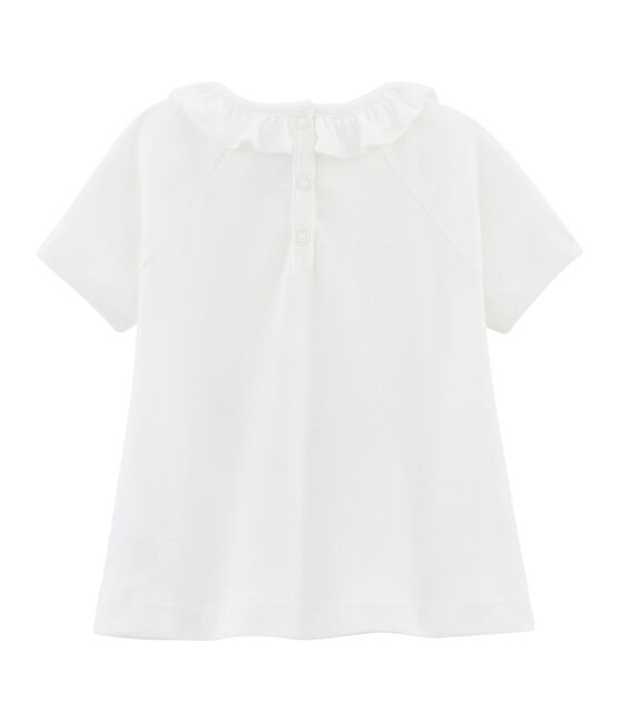 Tee-shirt uni bébé fille blanc MARSHMALLOW/blanc MULTICO