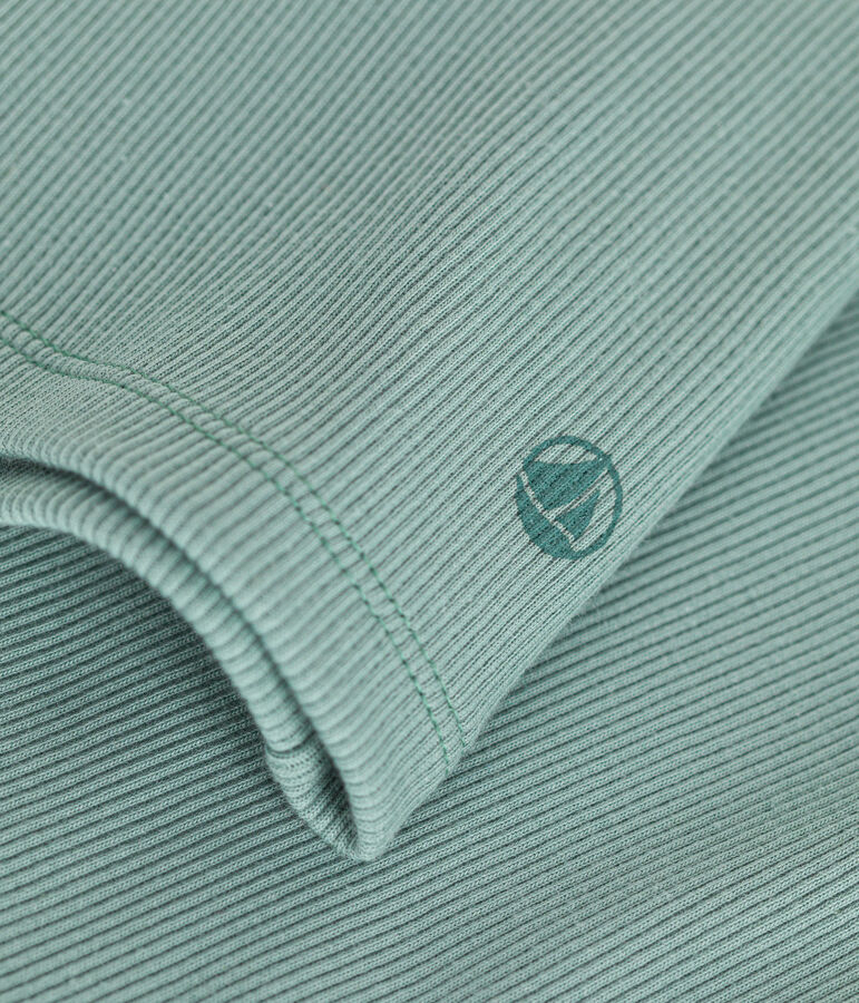 Tee-shirt l'Iconique Col roul&eacute; en c&ocirc;te 2x2 femme vert PAUL