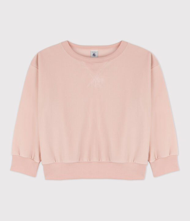 Sweatshirt en coton enfant fille / gar&ccedil;on rose