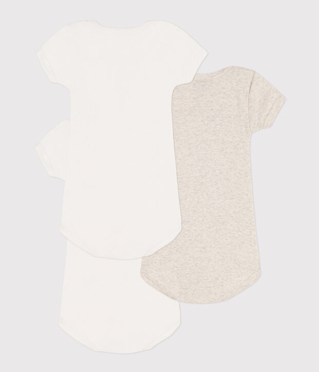 Lot de 3 bodies manches courtes globetrotteur en coton multicouleur