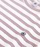 Tee-shirt femme en coton manches courtes &agrave; rayures blanc/rouge