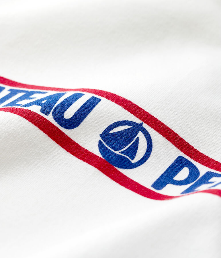 Sweatshirt en molleton b&eacute;b&eacute; gar&ccedil;on blanc MARSHMALLOW