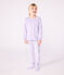Pyjama enfant en velours imprimé cœurs blanc SQUAW/ MARSHMALLOW