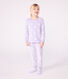 Pyjama enfant en velours imprimé cœurs