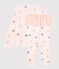Pyjama déguisement danseusee petite fille en côte rose FLEUR/blanc MULTICO