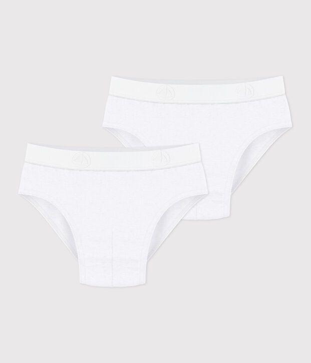 Lot de 2 slips unis en coton enfant multicouleur