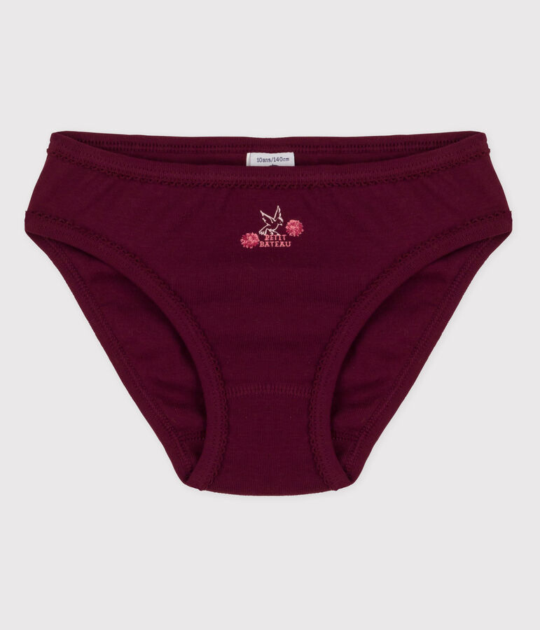Culotte petite fille en coton rouge