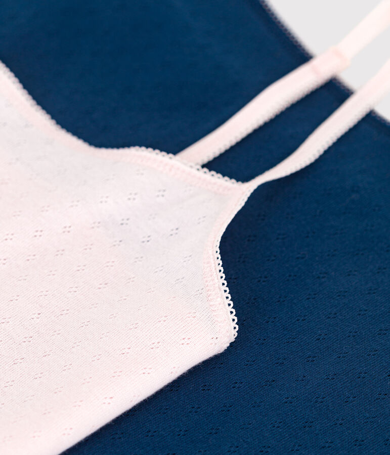 Lot de 2 d&eacute;bardeurs femme en coton &agrave; fines bretelles variante 1