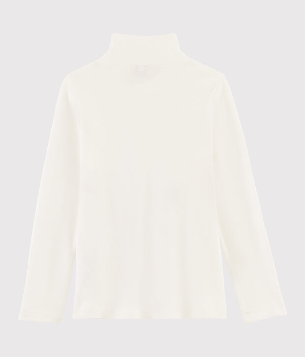 Sous pull s&eacute;rigraphi&eacute; enfant fille blanc