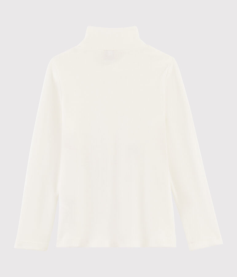 Sous pull s&eacute;rigraphi&eacute; enfant fille blanc